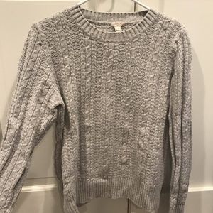 J-Crew Grey Fisherman Sweater